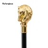 Golden Horse Head Animal Fashion Walking Stick Decorative Cospaly Vintage Party Fashionable Walking Cane Crosier 93cm