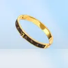 Femmes Bracelets de marque Bangle Designers Lettre Jewelry Faux Leather 18K Bracelet en acier inoxydable en or