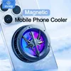 Andra mobiltelefontillbehör RYRA Universal Magnetic Mobile Phone Cooling Fan Radiator Turbo Hurricane Game Cooler Mobiltelefon Cool kylfläns för iPhone iPad 240222