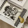 Tissue Boxes Napkins Black White Velvet Rectangular Tissue Box Cover Decorative Facial Paper Holder for Bathroom Living Room Dresser Night Stand Q240222