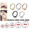 Anelli 10pc G23 titanio segmento incernierato anello al naso 16g14g capezzolo clicker orecchio cartilagine trago elica piercing sul labbro unisex gioielli di moda