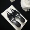 Simple Style Simple Style Women's Pointed Leather The Row Mules tofflor Kattunge klackar Sandaler Lyxdesigner tofflor för kvinnors fabriksskor