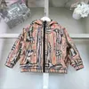 Burberrlies Luxury baby jackets Double sided use child Sunscreen clothing Size 100-160 kids Hooded coat printing boys girls Outerwear 24Feb20