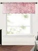 Rideau en Tulle rose avec fleurs de cerisier et papillon, pour fenêtre transparente courte, pour cuisine, chambre à coucher, décoration de maison, petits rideaux en Voile