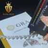 8mm yeni özel moda mücevher kalp şekli Moissanite Küba Bağlantı Bilezik Buz Out 925 Gümüş Hip Hop Bilezik Sıcak Satış