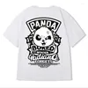 Herren T-Shirts Sommer Baumwolle T-Shirt Lustiger Panda-Druck Cartoon Kurzarm Tops O-Ausschnitt T-Shirt Y2k 2024 Anime Casual Übergroßes Hemd 8XL