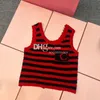 Cropped Women Singlet Tanks Letters Luxury Designer Tank Tops Vests Red Elegant Bottoming Singlets