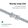 Bransoletki Knobspin 3 mm 4 mm Moissanite Tennis Bransoleta Full Diamond Gra 925 Srebrna plastowana 18 -karatowa biżuteria bransoletki dla kobiet Man