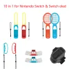 Cases For Nintendo Switch Sports Control Set Joycon Wristband Tennis Racket Fitness Leg Strap Sword Game Accessories For Switch OLED