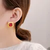 Stud Earrings Korean Sterling Silver Jewelry Design Multicolor Glass Ear Studs Premium Wholesale Fashion