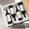 Kitchen Storage 3PCS Stackable Acrylic Wine Rack Refrigerator Organizer Box Hard Universal Bottle Holder Container