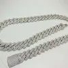 i lager 14mm breda Moissanite Diamond Cuban Link 925 Silver Fullt Iced Out VVS Hip Hop Jewelry Chain Armband