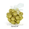 Kerstversiering 5 STKS 6 cm Goud/Rood/Wit Kers Bessen Bal Kerstboom Hanger Nep Fruit Hangende Ornament Navidad Noel Home Decor