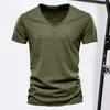 Homens camisetas Homens Verão T-shirt O Pescoço Mangas Curtas Pulôver Fino Cor Sólida Manter Resfriamento Casual Amigável à Pele Top Roupas