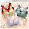2024 New Steel Ring Free Autumn/winter Medium Thick Cup Modal Lace Underwear Gather Adjustable Sexy Back Bra