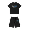 Projektanci męskie tshirts Top Trapstar Nowa męska koszulka krótkie strój Chenille Tracksuit czarny bawełna londyńska streetwearsxl 4xbl