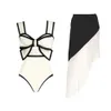 Podstawowe sukienki swobodne gładki jednoczęściowy strój kąpielowy dla kobiet 2023 Kolorowy strój kąpielowy wakacyjny monokini projektant plaży letni zestaw J240222