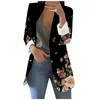 Damesjas Voor Herfst Mode Kleurrijk Kort Pak Casual Gedrukt Pak Lange Mouw Losse Comfortabele Katoenen Vest Jas 240219