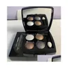 Ombre à paupières Maquillage célèbre Ombre à paupières 4 couleurs Matte Shimmer Naturel Ombre à paupières imperméable Palette avec pinceau 6 styles Fast Ship Dhi9B