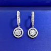 Boucles d'oreilles Boutique 2024 S925 Argent Sterling Un Carat Simple Bordure De Zircon Personnalisée