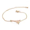 Bracelets à maillons à la mode pour femmes, joli petit Bracelet tour Eiffel, bijoux de construction pour filles, plaqué or et argent