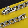 Braccialetti Prepotente Semplicità Fascino Tigre Totem Argento sterling 925 Bracciale originale certificato Regalo di lusso Bracciale punk per uomini e donne