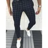 Men's Pants Winter KPOP Fashion Style Harajuku Slim Fit Trousers Loose Casual All Match Korean Bound Feet Stripe Pencil