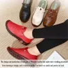 Leather, Crazysavage Soft Beef Tendon, Women's Flat Bottomed Loafers, Handcrafted Round Toe, Non Slip and Breathable, Mom's Casual Walking Shoes 391 5