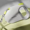 Dog Collars Retractable Leash With W-shaped Rope Outlet Reflective Stripe Heavy Duty Anti-friction Nylon Tape Walking