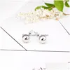 Stud High Quality Crystal Heart Dangle Earring Set For Women Ball Round Rhinestone Stud Trendy Jewelry With Gift Card Drop Delivery J Dhdct