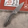 A2254 High End Flipper Folding Knife M390 Stone Wash Blade CNC TC4 Titanium Alloy Handle Outdoor EDC Pocket Ball Bearing Washer Folder Knives
