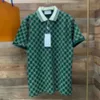 男性シャツデザイナーコットン服の手紙刺繍印刷夏のポロTシャツ半袖カジュアルビジネスワークスポーツハイストリートメンズポロスフライワード123