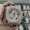 SuperClone AP Diamonds Diamonds Watch Pass Test Quartz Movement VVSはサファイアの男性が高品質のダイヤモンドモイサナイトを監視します。