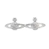 Designer högkvalitativ Hip Hop Empress Dowager Design French Instagram Style Womens FL Diamond Earrings Drop Delivery DHY73