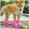 Chaussures de protection pour animaux de compagnie 4pcs imperméable Rainshoe anti-dérapant botte en caoutchouc pour petits chiens de taille moyenne chats chaussures de plein air chien bottines ac dhhqk