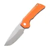 A2267 Couteau Flipper haut de gamme 14C28N Stone Wash Tanto Point Blade CNC G10 Poignée Roulement à billes Ouverture rapide EDC Couteaux de poche