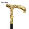 Golden Elephant Handle Luxury Pattern Walking Stick Party Fashion Elegant Walking Stick Decorative Cane Knob Crosier 90cm