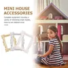 Cadres 9 pcs Po Cadre Ornements Photo pour Mini Maisons Résine Artisanat Style européen