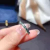 Rings Green Moissanite Beautiful Thread Ring, Sterling Sier Diamond Ring. Fashion Jewelry,