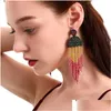 Stud Hypoallergenic Studs Dangles Earrings For Women Handmade Vintage Long Tassel Rice Bead Earring Accessories Party Birthday Gifts Dhsge