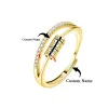 Pierścienie Regulowany pierścionek lękowy Pierścień Niestandardowy Pierścień 925 Srebrne ulgi Fidget Spinner Pierścień medytacyjna dla kobiet spersonalizowana biżuteria