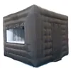 Название товара wholesale 5x5x3mH (16,5x16,5x10 футов) Надувной стенд для продажи билетов Стенд для билетов Черный куб Киоск с окнами и дверями для хлопкового мороженого с попкорном Код товара