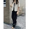 Fried Street Kurzarm-Anzugmantel für Damen, dünn, Sommer, koreanische Version, lockerer, kurzer, lässiger kleiner Anzug 240220