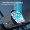 Andra mobiltelefontillbehör Universal Mobiltelefonkylare Radiator Turbo Hurricane Game Cooling Fan Case Mobiltelefon Cool kylfläns för iPhone Samsung 240222