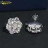 Hip Hop Fashion Out 15 mm szerokość Real 10K Solid Gold VVS MOISSANITE FLUTHING COlede dla mężczyzn