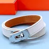 high quality brand jewerlry real leather genuine leather bracelet for women smooth surface