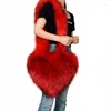フェイクファーデザイナーバッグのイブニングバッグハート女性のファッションレディース肩の女性クロスボディ女性女性のための女性