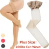 Femmes chaussettes surdimensionnées genou cuisse haute longue grande taille bas avec anti-dérapant Sexy noir blanc résille grand bas pour femme