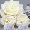 Kwiaty dekoracyjne 23PCS krem ​​róża sztuczna jedwabna głowice kwiatowe Zestaw kombina