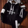 Tracksuits 2023 남성용 캐주얼 스웨트 셔츠 세트 후드 팬티 스웨트 트랙복 2 PCS 의상 조깅 거 사람 남성 풀버 스프링웨어